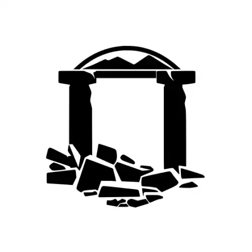 Ancient Ruins Silhouette SVG Design | SVG Files for Cricut & Print