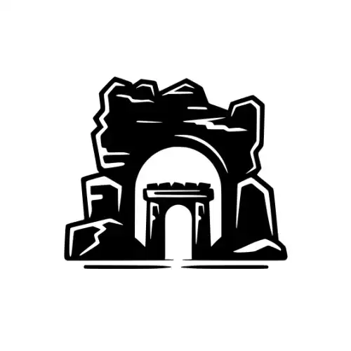 Ancient Ruins Silhouette SVG Design | SVG Files for Cricut & Print