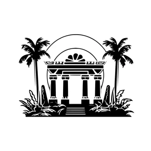 Ancient Ruins Silhouette SVG Design | SVG Files for Cricut & Print