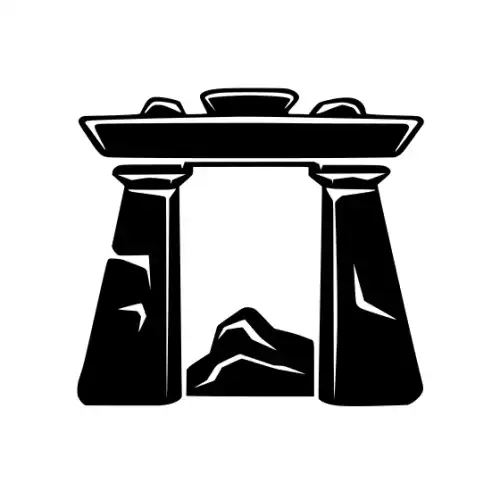 Ancient Ruins Silhouette SVG Design | SVG Files for Cricut & Print