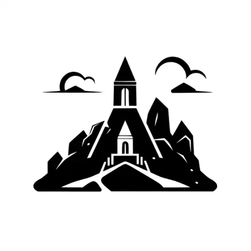Ancient Ruins Silhouette SVG Design | SVG Files for Cricut & Print