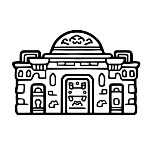 Ancient Ruins Silhouette SVG Design | SVG Files for Cricut & Print