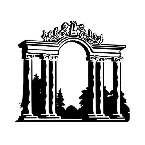 Ancient Ruins Silhouette SVG Design | SVG Files for Cricut & Print