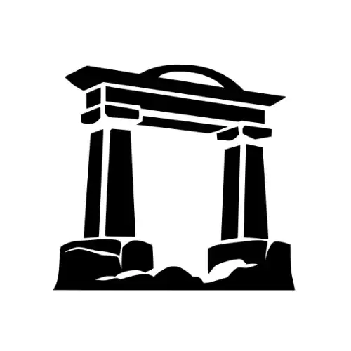Ancient Ruins Silhouette SVG Design | SVG Files for Cricut & Print
