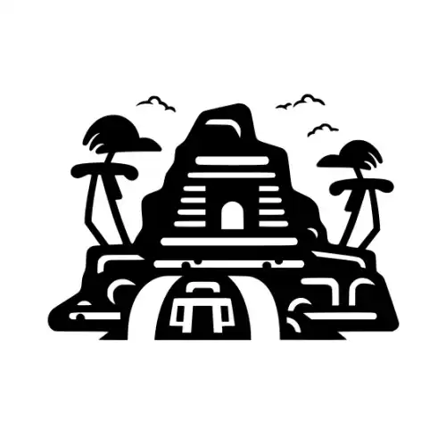 Ancient Ruins Silhouette SVG Design | SVG Files for Cricut & Print