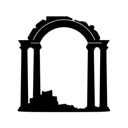 Ancient Ruins Silhouette SVG Design | SVG Files for Cricut & Print