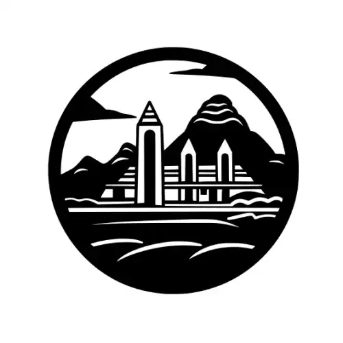 Ancient Ruins Silhouette SVG Design | SVG Files for Cricut & Print