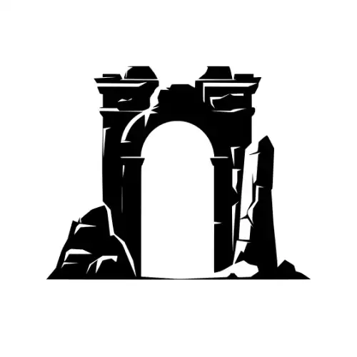 Ancient Ruins Silhouette SVG Design | SVG Files for Cricut & Print
