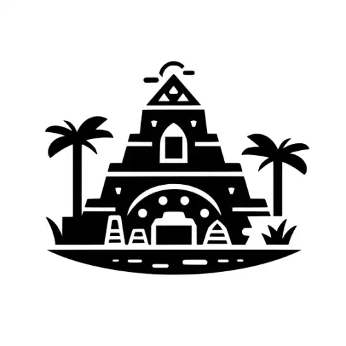 Ancient Ruins Silhouette SVG Design | SVG Files for Cricut & Print