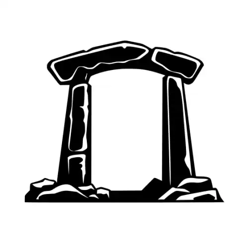 Ancient Ruins Silhouette SVG Design | SVG Files for Cricut & Print