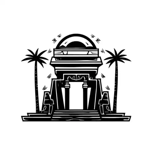 Ancient Ruins Silhouette SVG Design | SVG Files for Cricut & Print