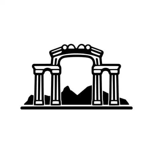 Ancient Ruins Silhouette SVG Design | SVG Files for Cricut & Print