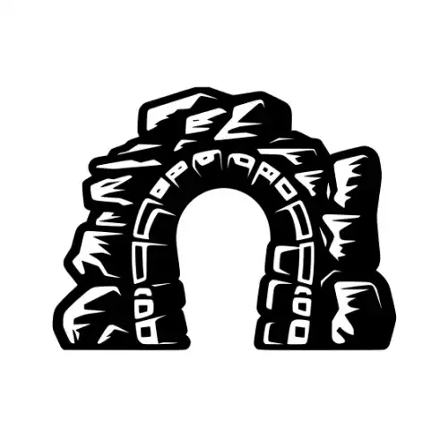 Ancient Ruins Silhouette SVG Design | SVG Files for Cricut & Print