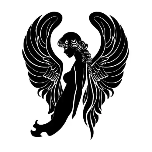 Angel Silhouette SVG Design | SVG Files for Cricut & Print