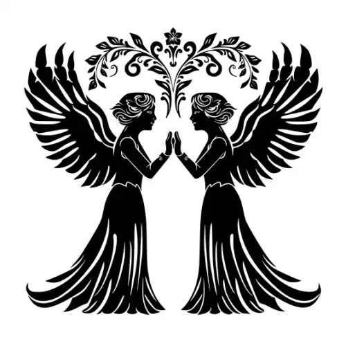 Angel Silhouette SVG Design | SVG Files for Cricut & Print