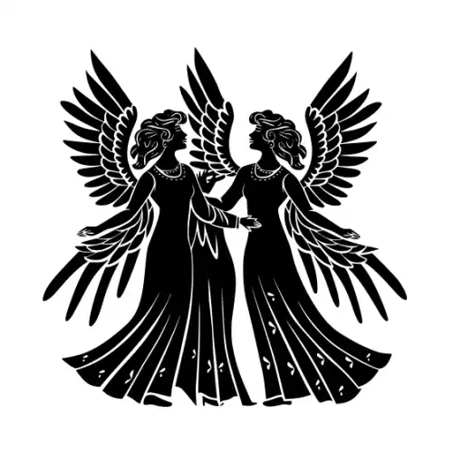 Angel Silhouette SVG Design | SVG Files for Cricut & Print