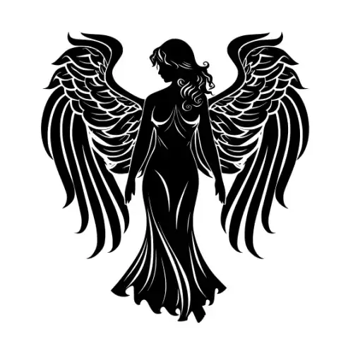 Angel Silhouette SVG Design | SVG Files for Cricut & Print