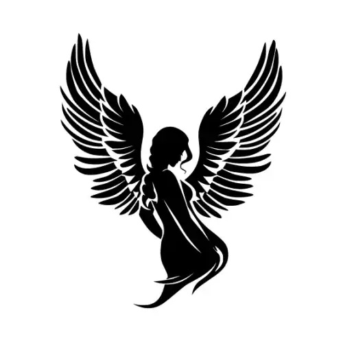 Angel Silhouette SVG Design | SVG Files for Cricut & Print