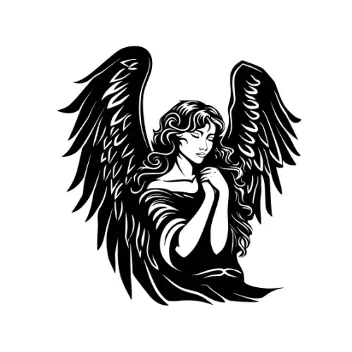 Angel Silhouette SVG Design | SVG Files for Cricut & Print