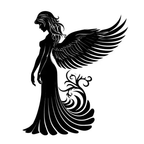 Angel Silhouette SVG Design | SVG Files for Cricut & Print