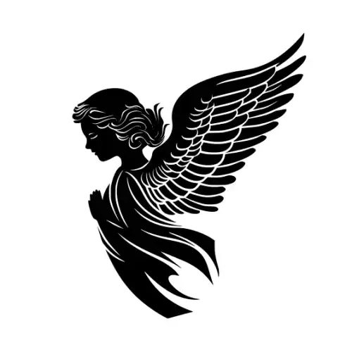 Angel Silhouette SVG Design | SVG Files for Cricut & Print