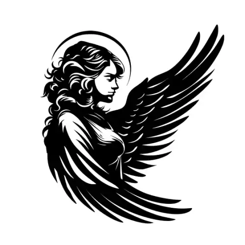 Angel Silhouette SVG Design | SVG Files for Cricut & Print