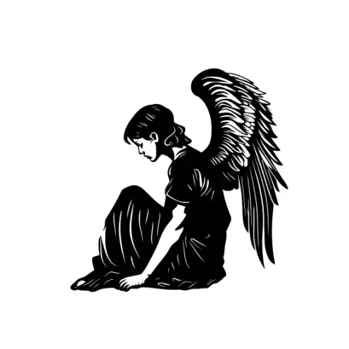 Angel Silhouette SVG Design | SVG Files for Cricut & Print