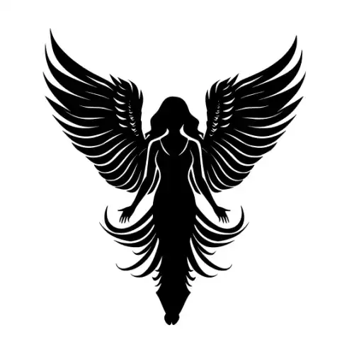 Angel Silhouette SVG Design | SVG Files for Cricut & Print