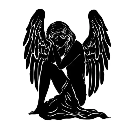 Angel Silhouette SVG Design | SVG Files for Cricut & Print