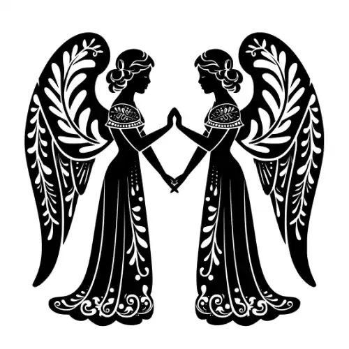 Angel Silhouette SVG Design | SVG Files for Cricut & Print