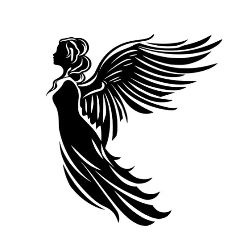 Angel Silhouette SVG Design | SVG Files for Cricut & Print