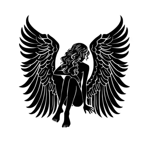 Angel Silhouette SVG Design | SVG Files for Cricut & Print