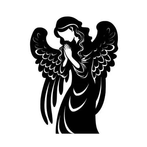 Angel Silhouette SVG Design | SVG Files for Cricut & Print