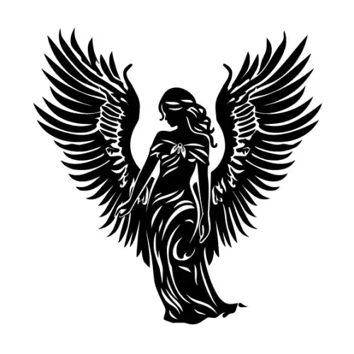 Angel Silhouette SVG Design | SVG Files for Cricut & Print