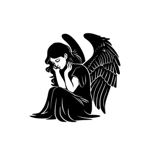 Angel Silhouette SVG Design | SVG Files for Cricut & Print