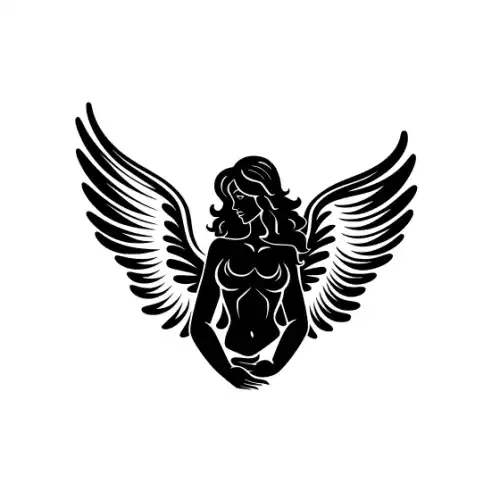 Angel Silhouette SVG Design | SVG Files for Cricut & Print