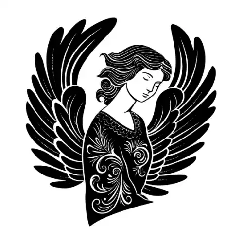 Angel Silhouette SVG Design | SVG Files for Cricut & Print