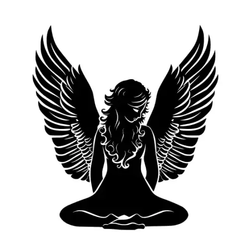 Angel Silhouette SVG Design | SVG Files for Cricut & Print