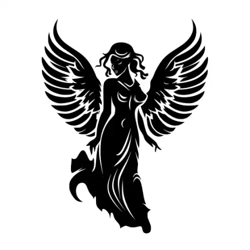 Angel Silhouette SVG Design | SVG Files for Cricut & Print