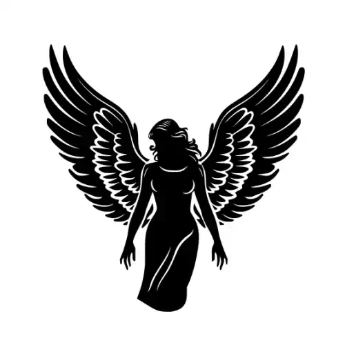 Angel Silhouette SVG Design | SVG Files for Cricut & Print