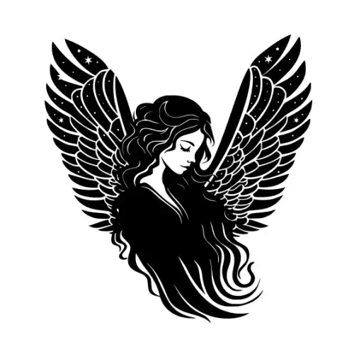 Angel Silhouette SVG Design | SVG Files for Cricut & Print