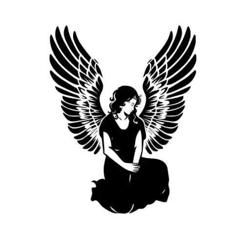 Angel Silhouette SVG Design | SVG Files for Cricut & Print