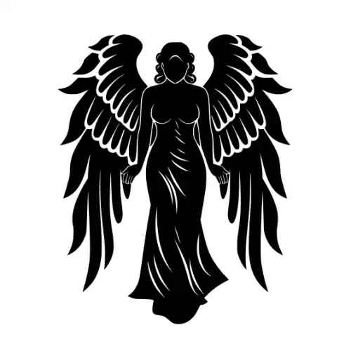 Angel Silhouette SVG Design | SVG Files for Cricut & Print