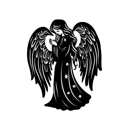 Angel Silhouette SVG Design | SVG Files for Cricut & Print