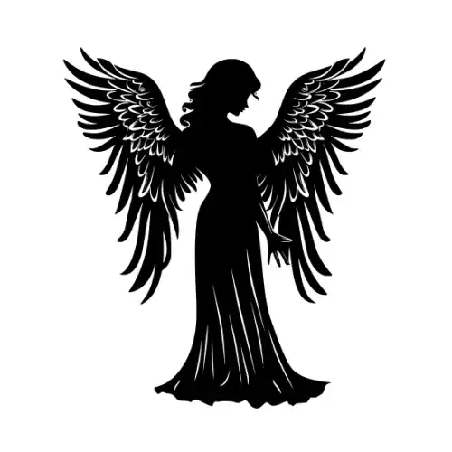 Angel Silhouette SVG Design | SVG Files for Cricut & Print