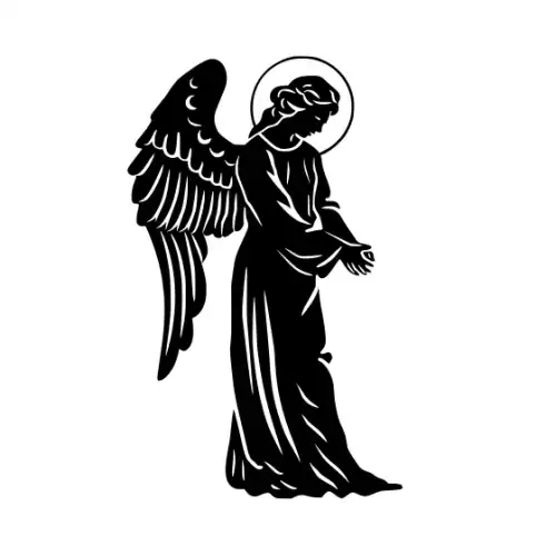 Angel Silhouette SVG Design | SVG Files for Cricut & Print