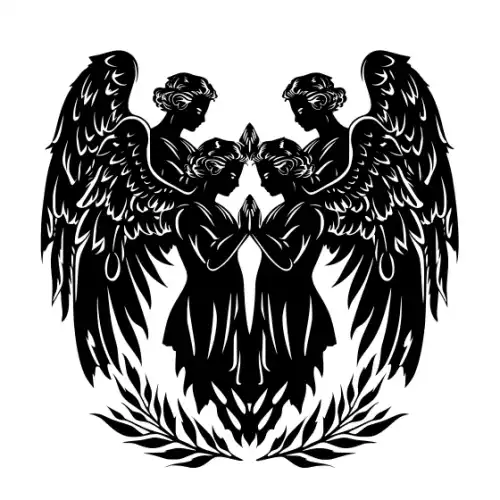 Angel Silhouette SVG Design | SVG Files for Cricut & Print