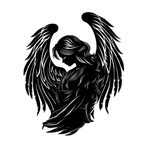 Angel Silhouette SVG Design | SVG Files for Cricut & Print