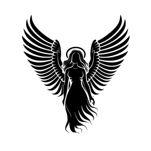 Angel Silhouette SVG Design | SVG Files for Cricut & Print