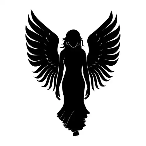 Angel Silhouette SVG Design | SVG Files for Cricut & Print